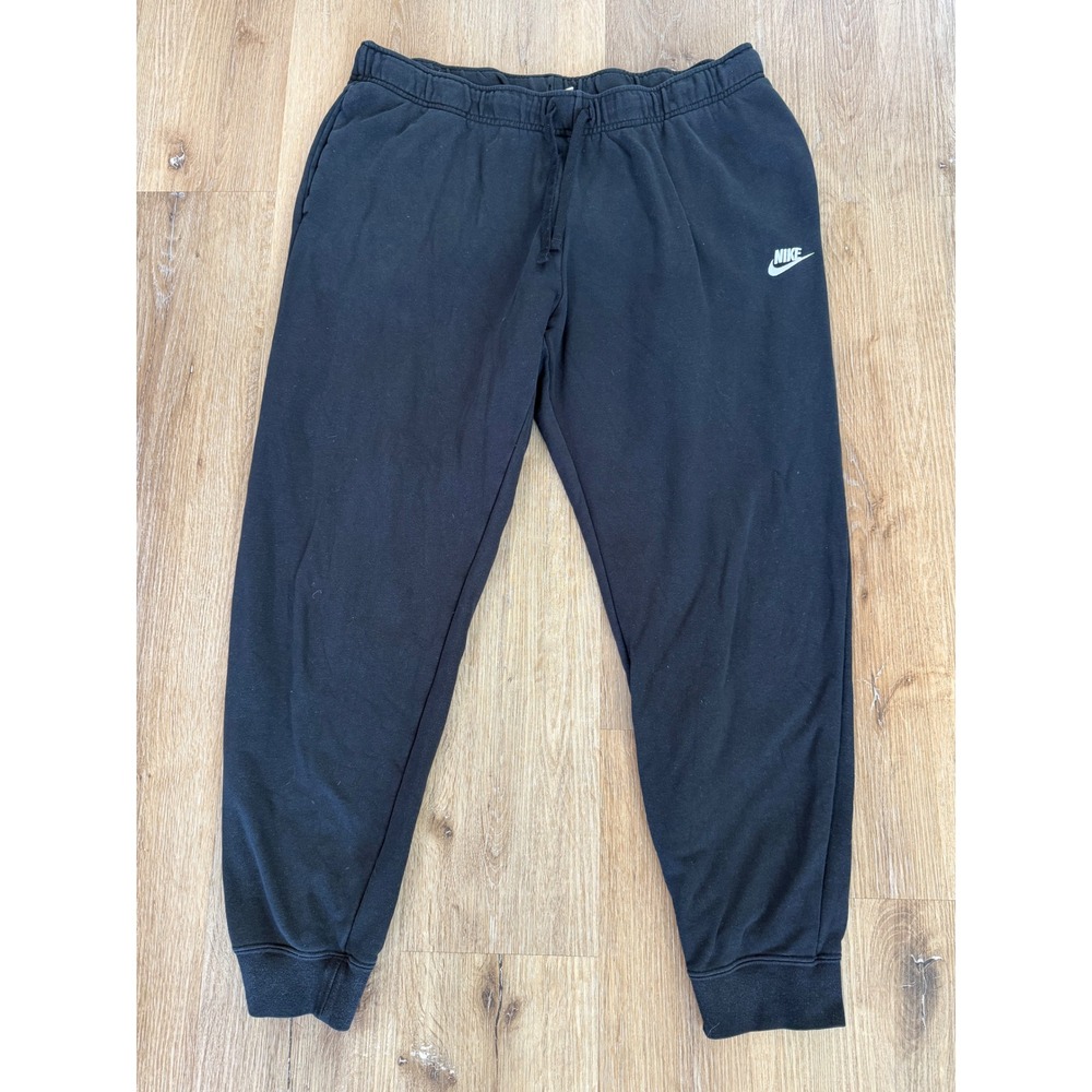 Nike Minimalist Jogger Sweatpants Women XL Black Fleece Lined Drawstring Lounge